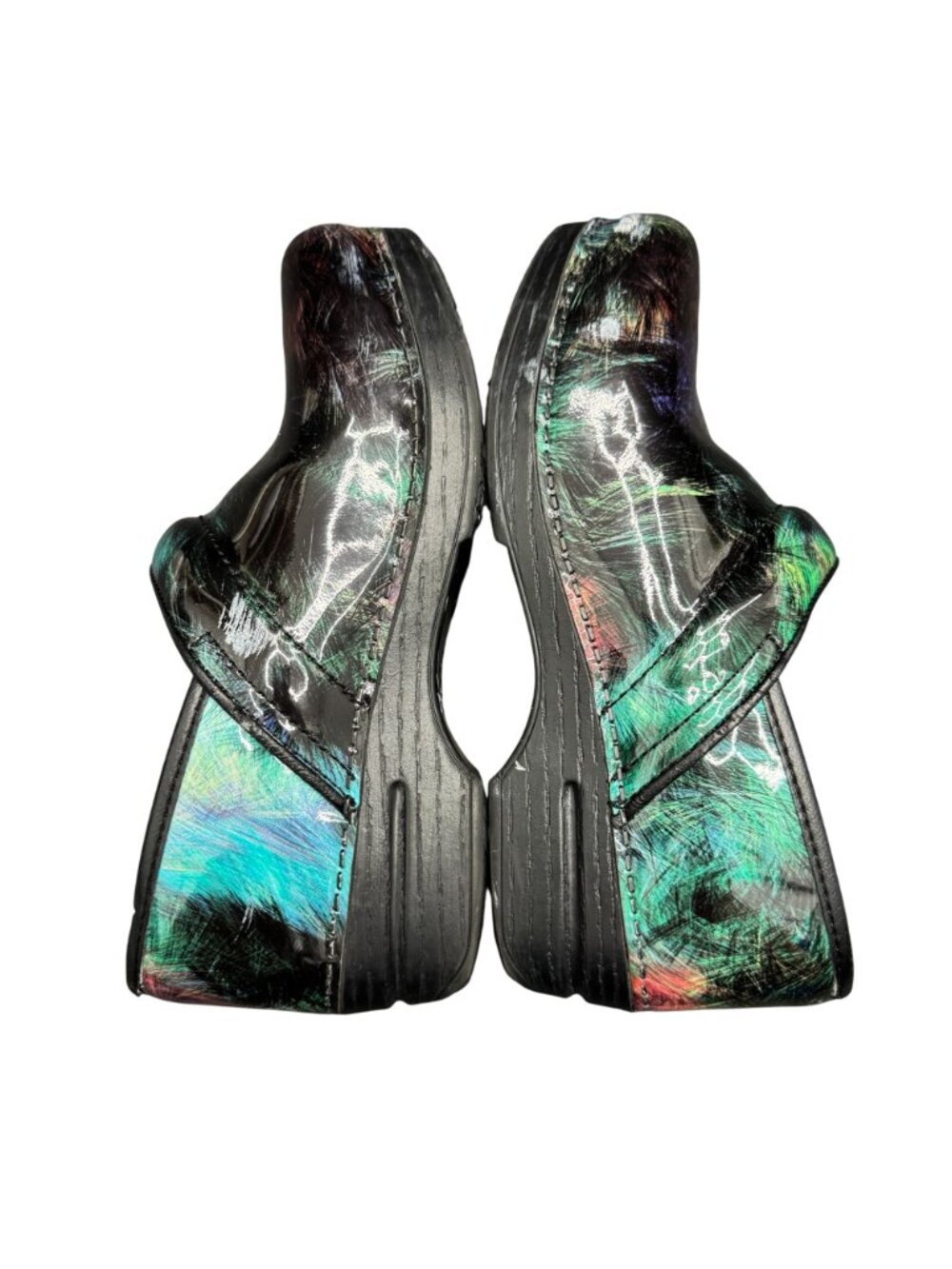 Dansko Professional Clog Women's Black Multicolor Scribble Pattern, Size 38 - Picture 7 of 10